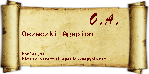 Oszaczki Agapion névjegykártya